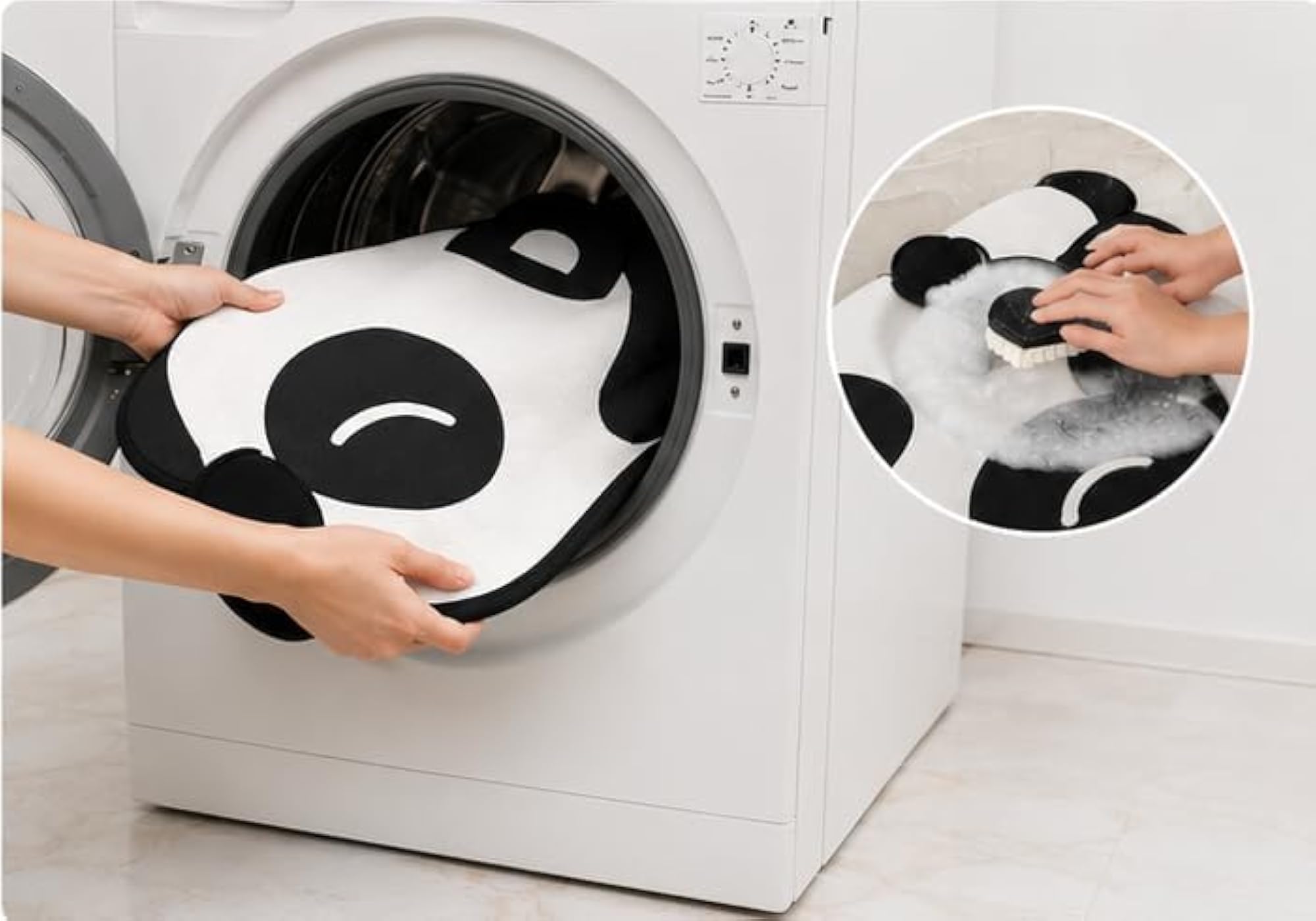 Cute Panda Bath Mat, Super Absorbent Quick Drying